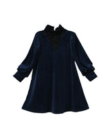 Mila dress (dark-blue velvet)