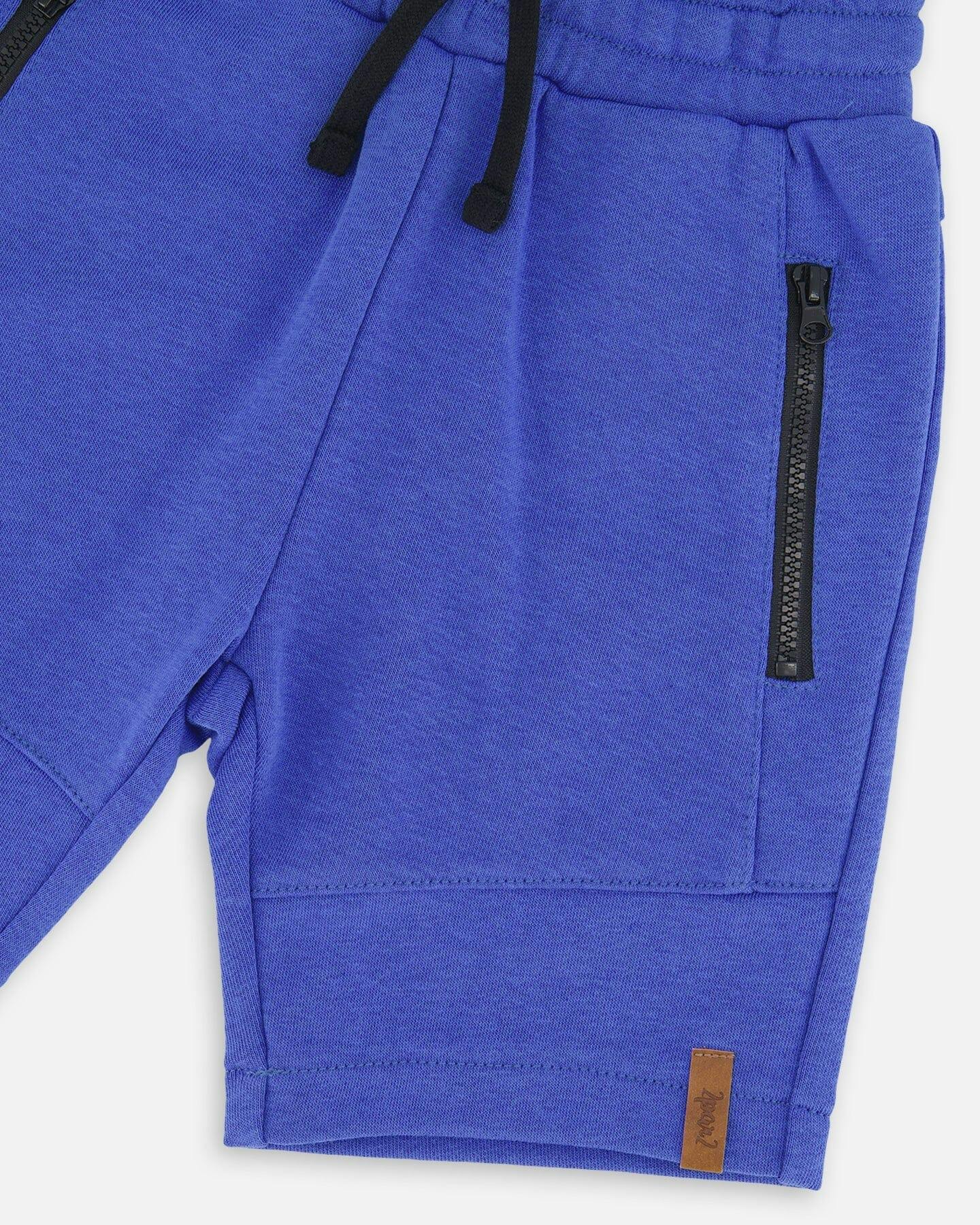 French Terry Shorts With Cross Seams