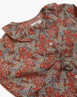 Amelia Blouse Rust Blue Liberty