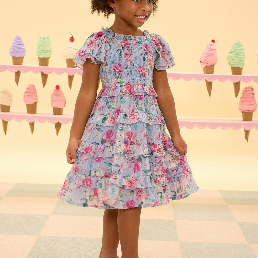 Mini Winnie Dress in Peony Blossoms