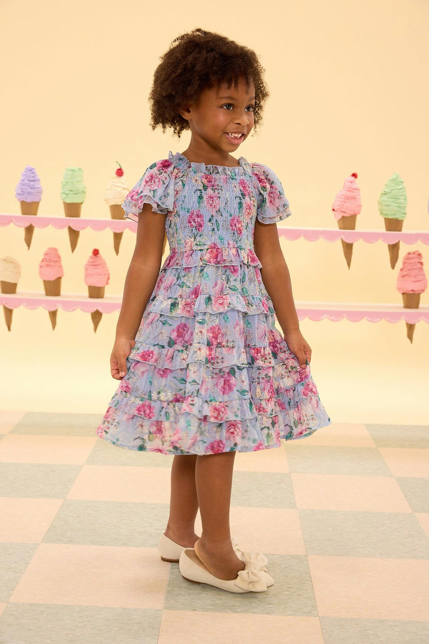 Mini Winnie Dress in Peony Blossoms