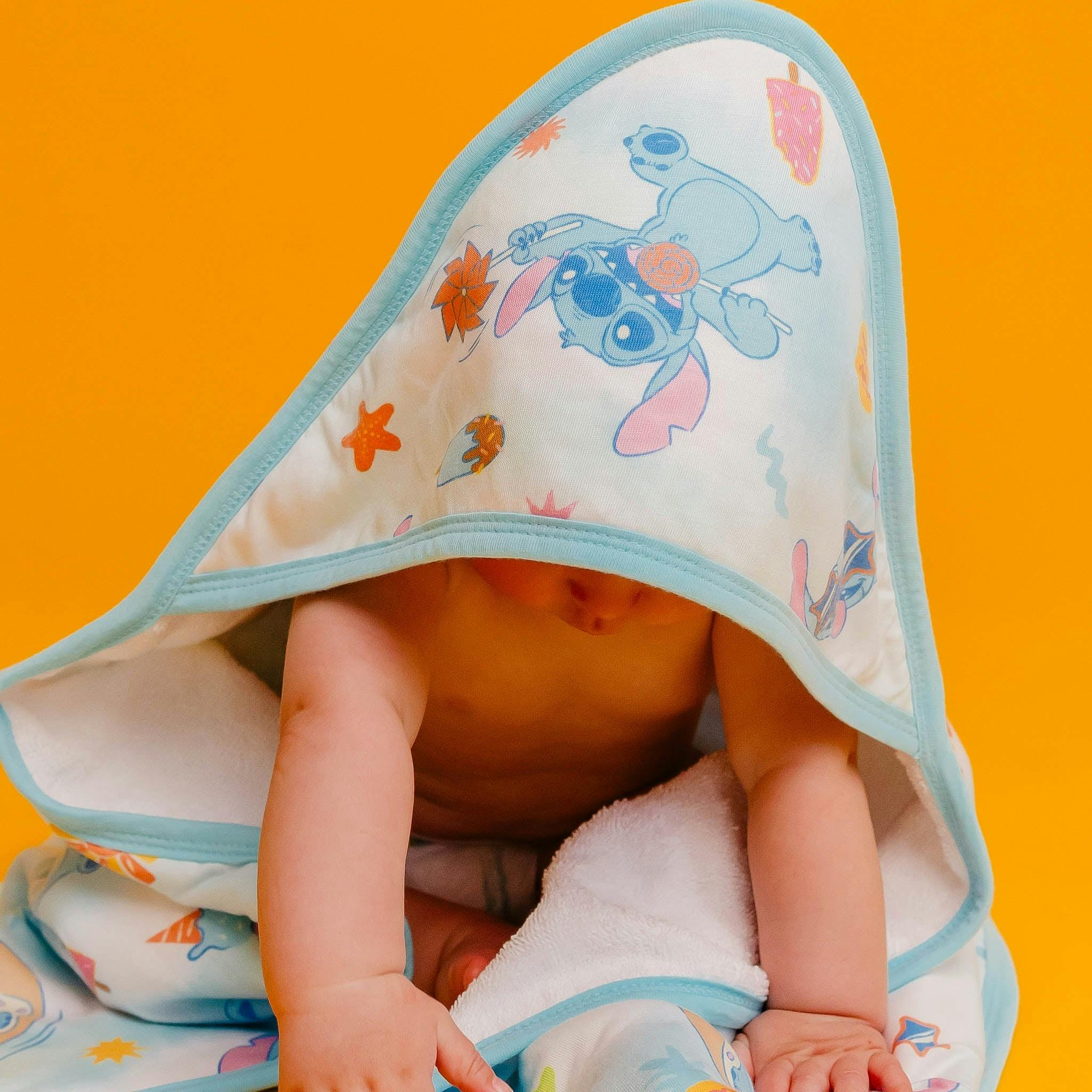 Premium Baby Knit Hooded Towel - Disney Stitch Dreamsicles