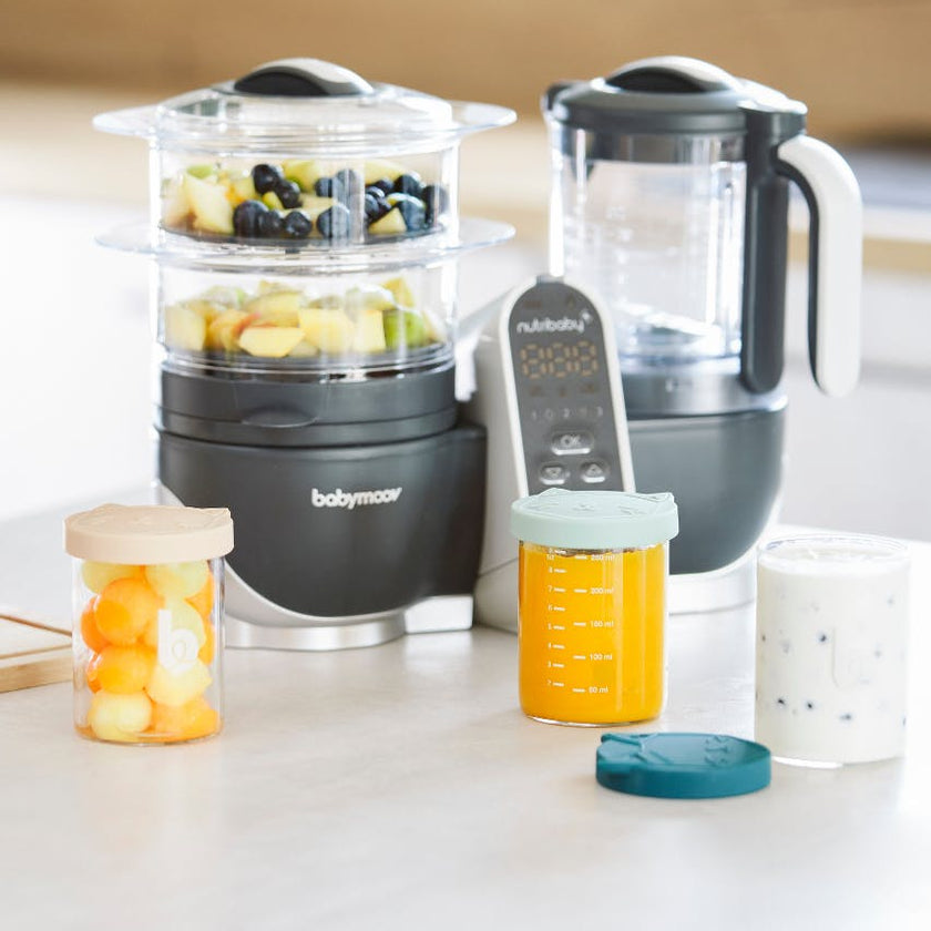 Babymoov Isy Glass Baby Food Storage Jars (Oven-Safe, Airtight)