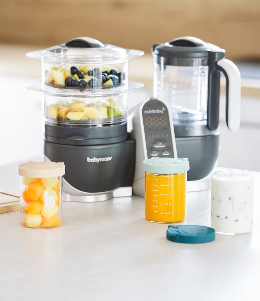 Babymoov Isy Glass Baby Food Storage Jars (Oven-Safe, Airtight)