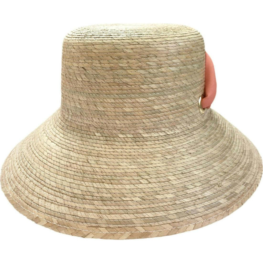 Zinnia Sun Hat - Wide & Short Red Grosgrain Ribbon