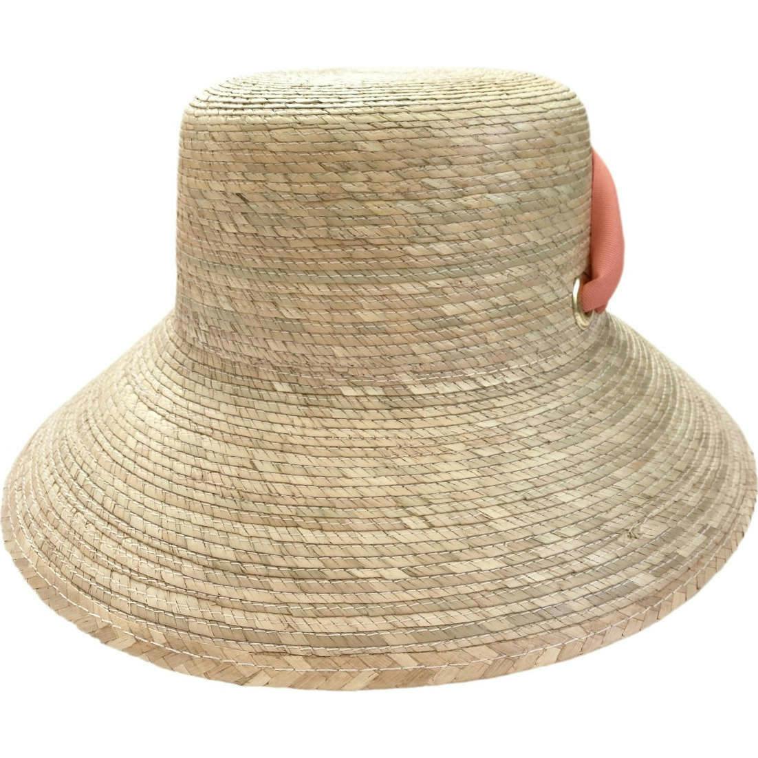 Zinnia Sun Hat - Wide & Short Red Grosgrain Ribbon