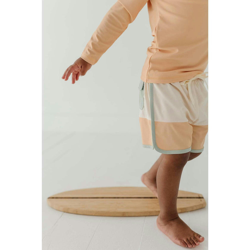 Boy's Colorblock Swim Shorts