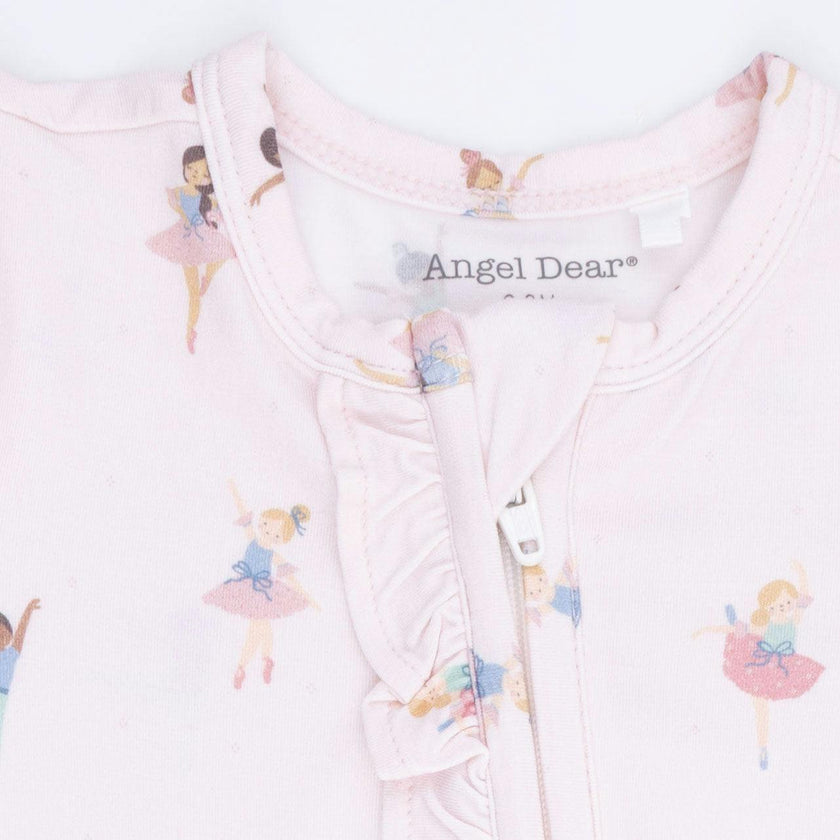 Petite Ballet - 2 Way Ruffle Front Zipper Footie