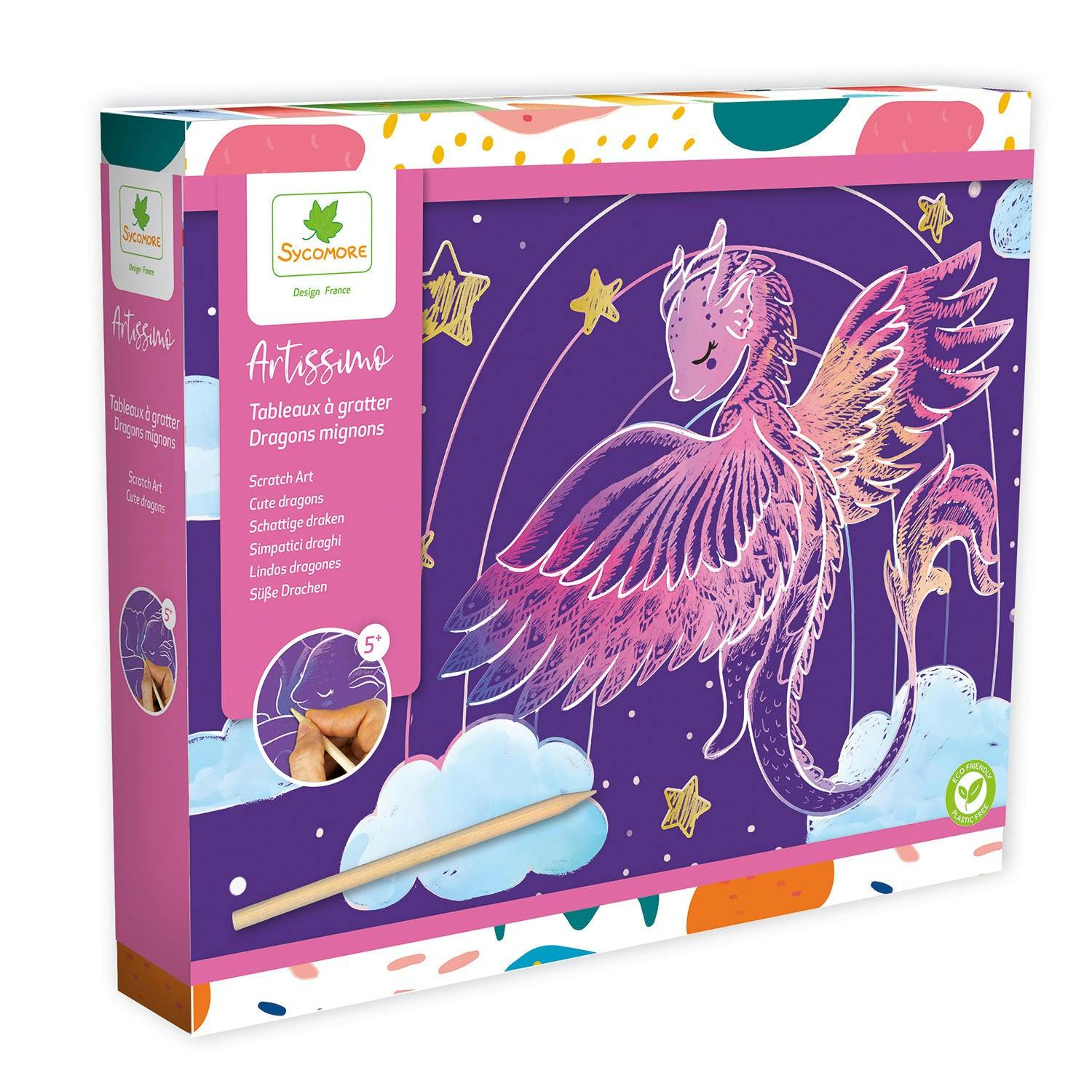Artissimo - Scratch Art Cuddly Dragons - 5y+