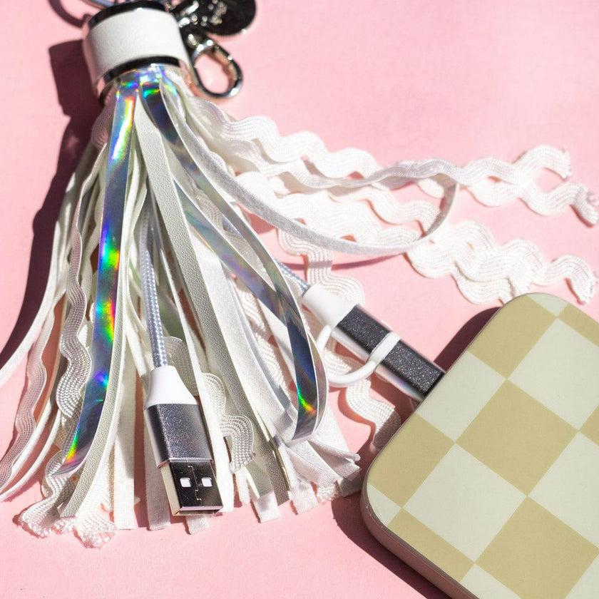 Packed Party Metallic Charging Keychain