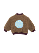 children's merino wool bomber jacket - teddy brown