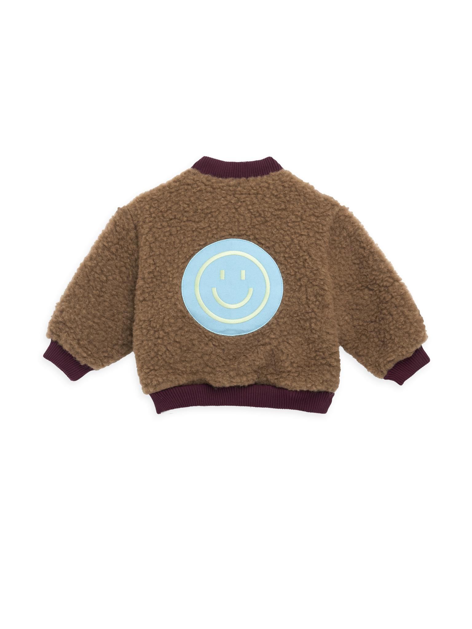 children's merino wool bomber jacket - teddy brown