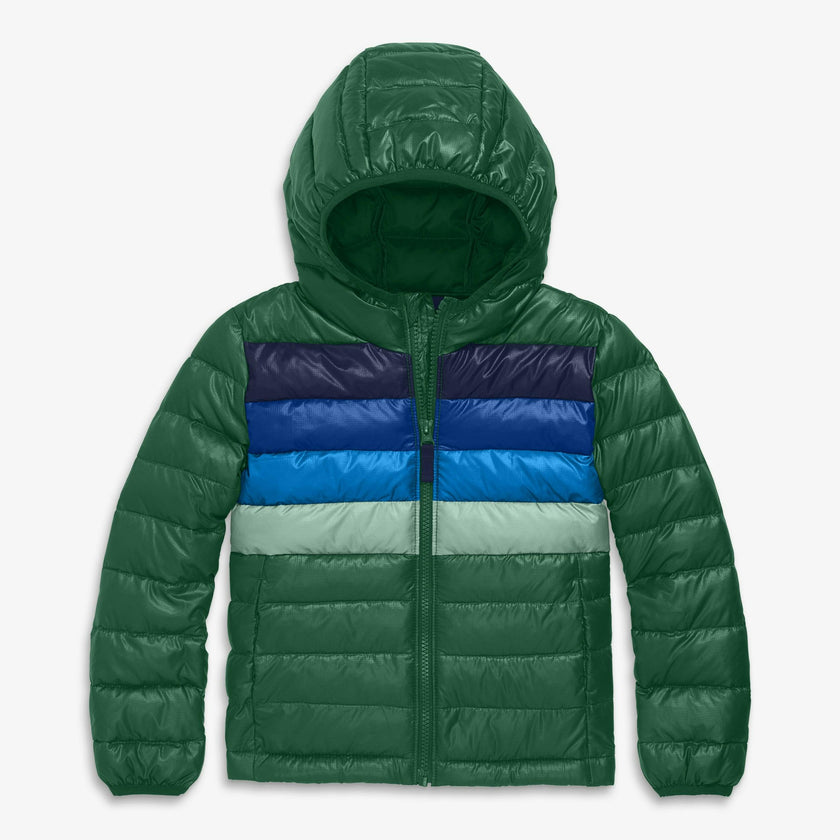 Kids stripe lightweight puffer jacket