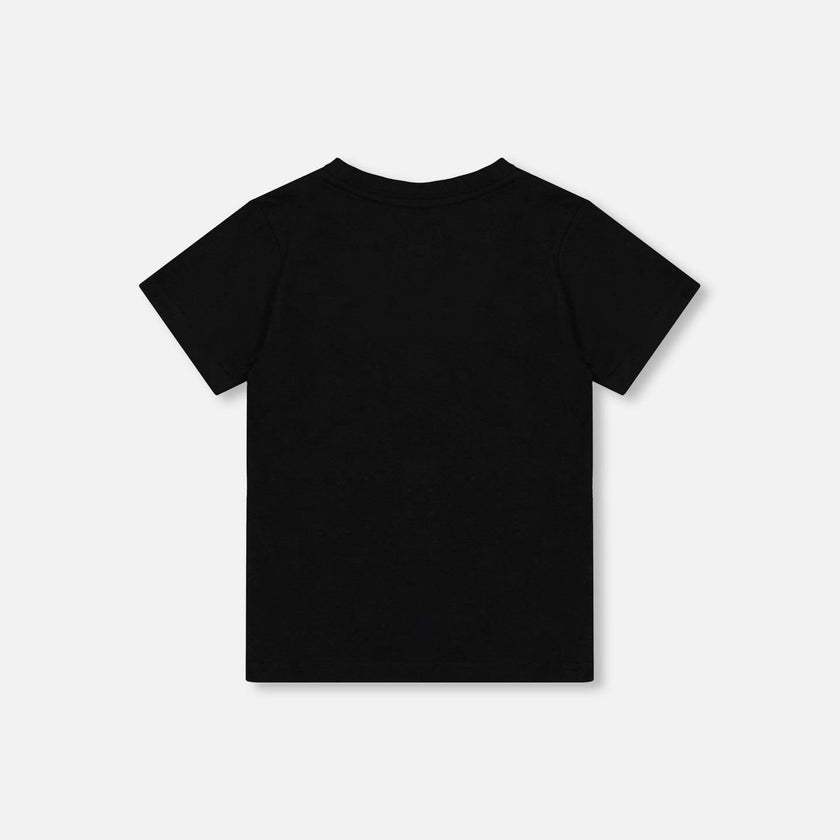 Organic Cotton Jersey T-Shirt Solid Black