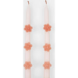 Pink Flower Taper Candles
