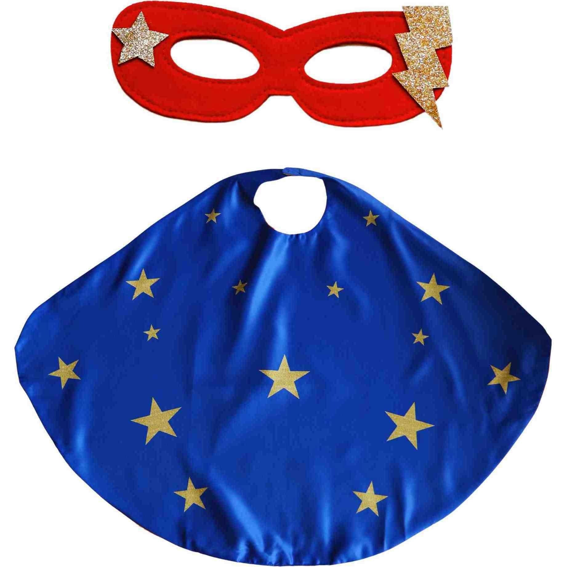 Superhero Star Power Cape Set, Blue