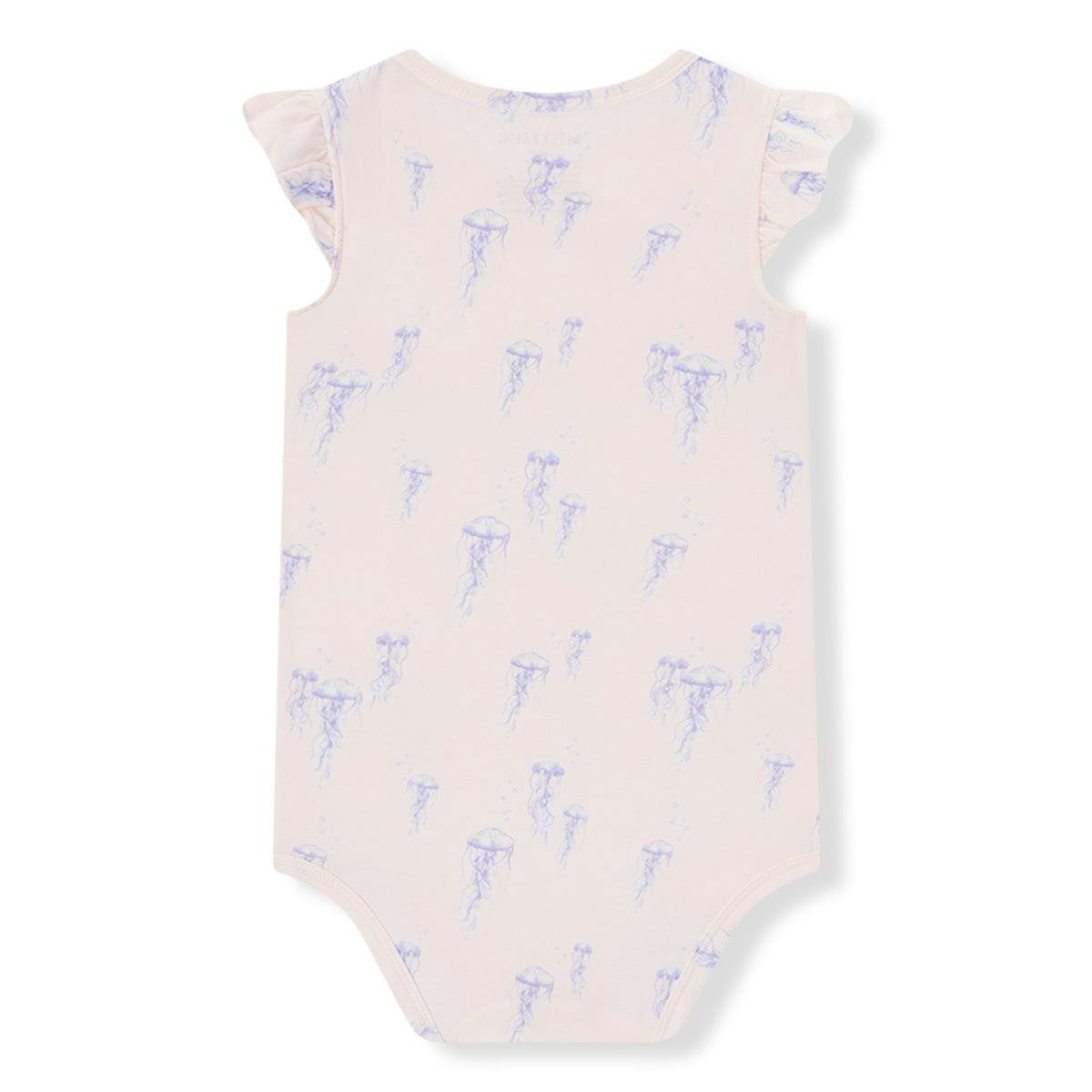 Sunset Jellyfish Cotton Stretch Ruffle One Piece