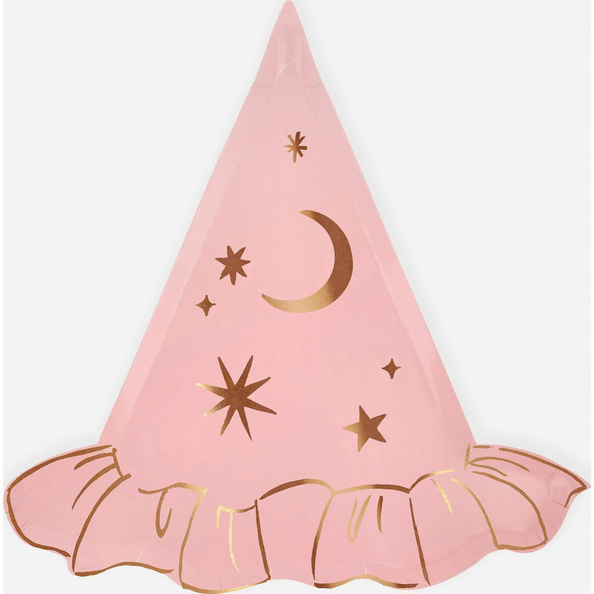 Pink Witch Hat Plates