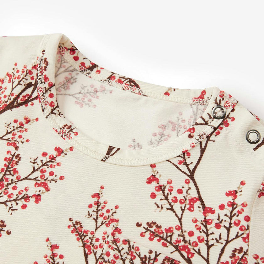 Winterberry Cotton Stretch Removable Collar Long Sleeve One piece