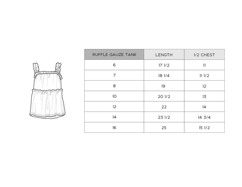 Ruffle Gauze Tank