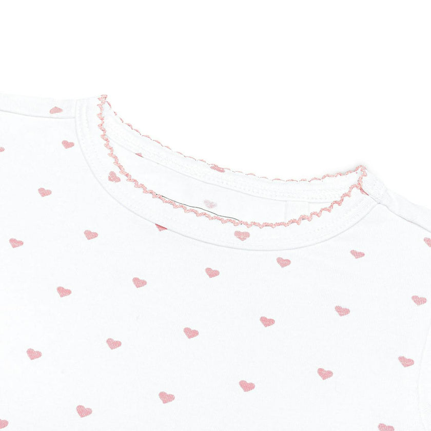 girls pink heart pima pajamas set