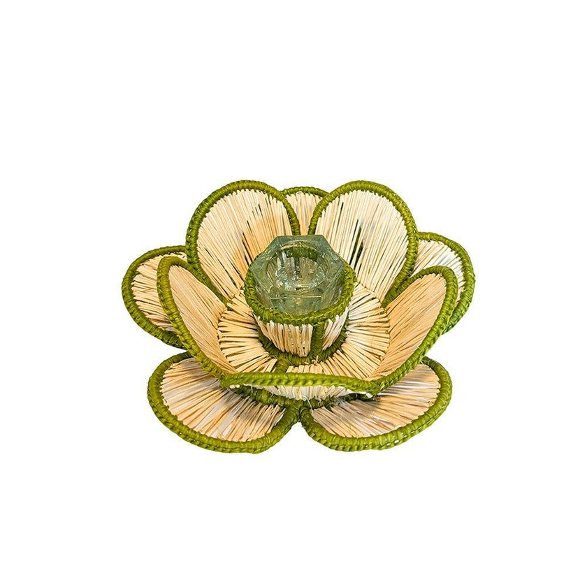 Flora Candle Holder in Green