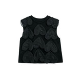 Black Hearts Sleeveless Shorts Set
