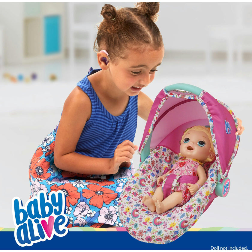 Baby Alive Deluxe Doll Car Seat - Pink & Rainbow