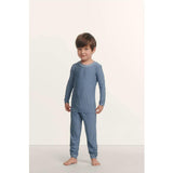 Kids Printed TENCEL™ Modal Unisex Long PJ Set, Blue