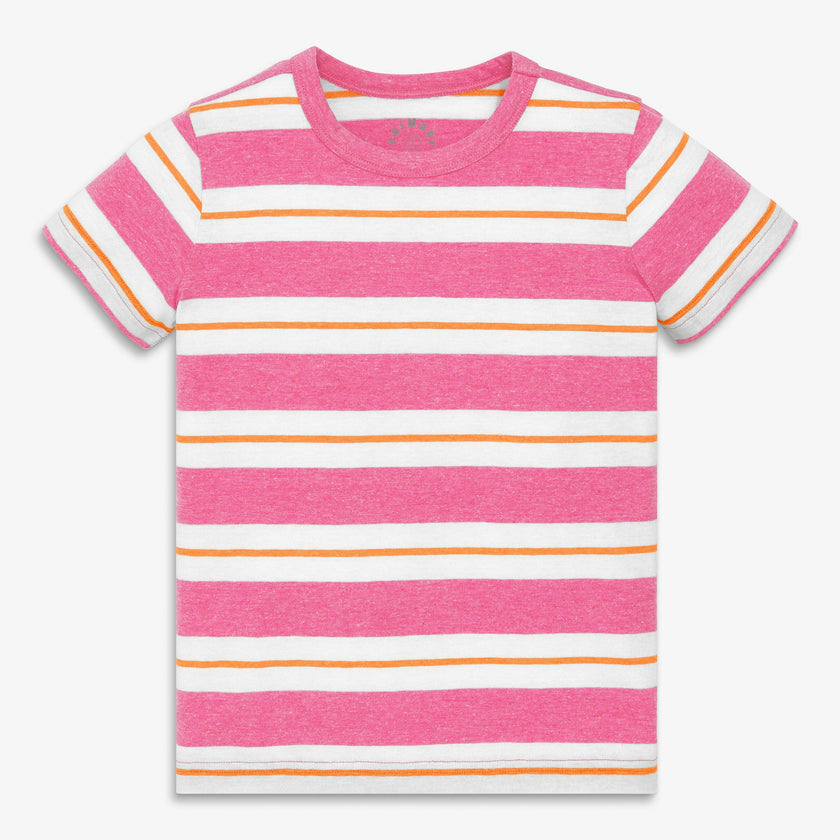 Kids heathered tee in multi stripe