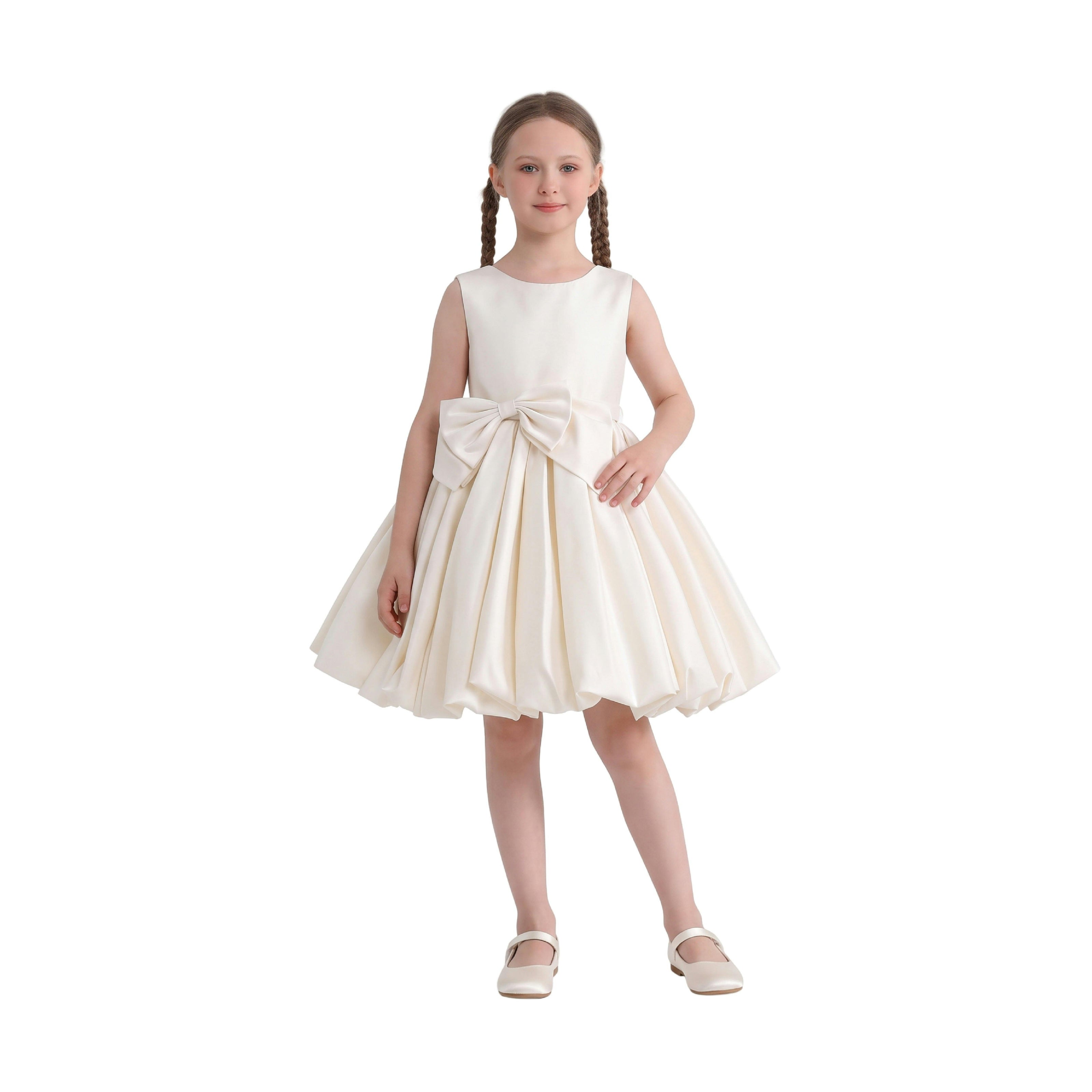 Ivory Kalina Tulle Pleated Dress