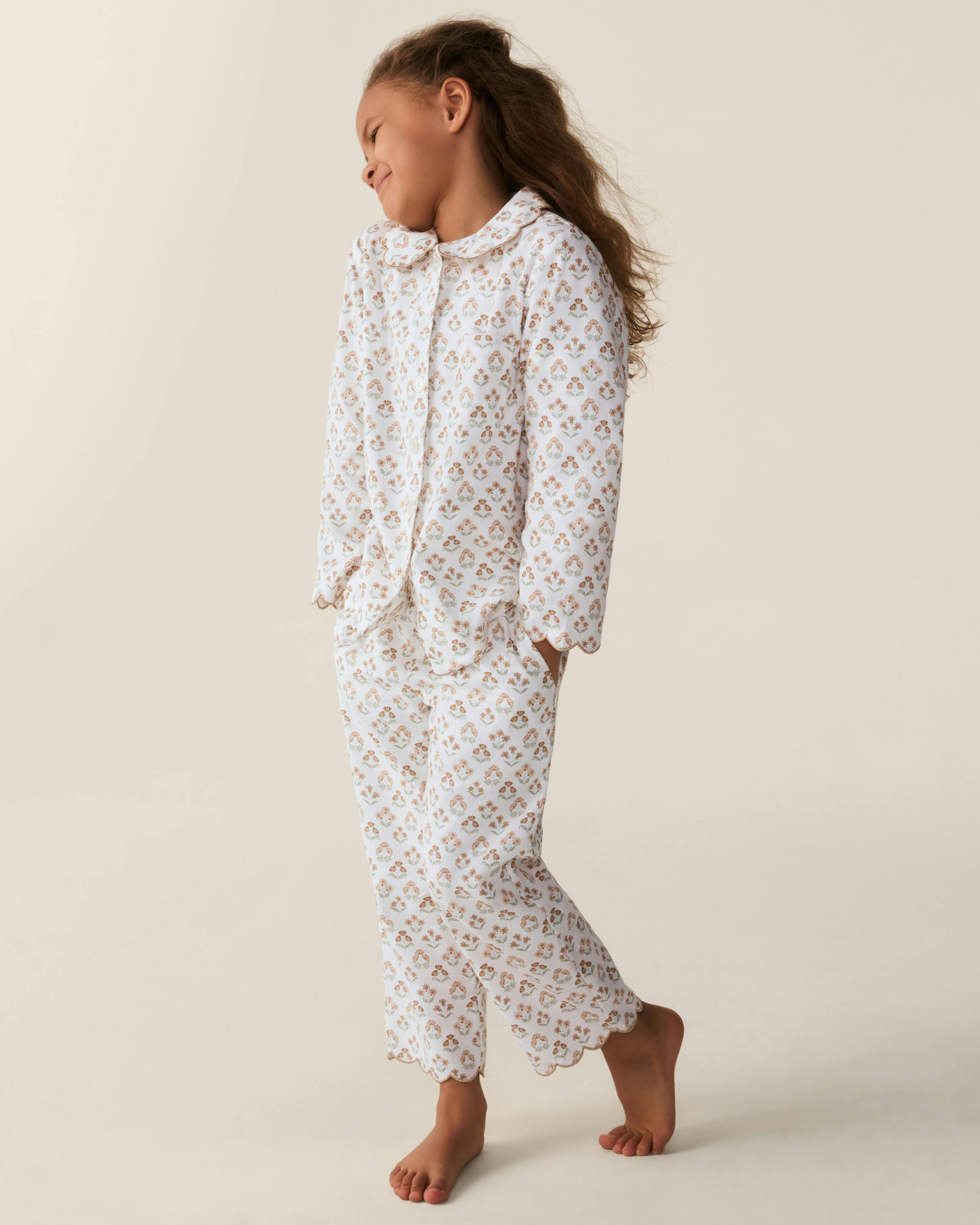 Kid's Twill Colette Pajama Set in Estate Garden
