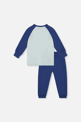 Organic Cotton T-Shirt & Pant Set Very Pale Turquoise