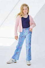 Girls Hi-Shine Mid Rise Slim Band Twill Pant