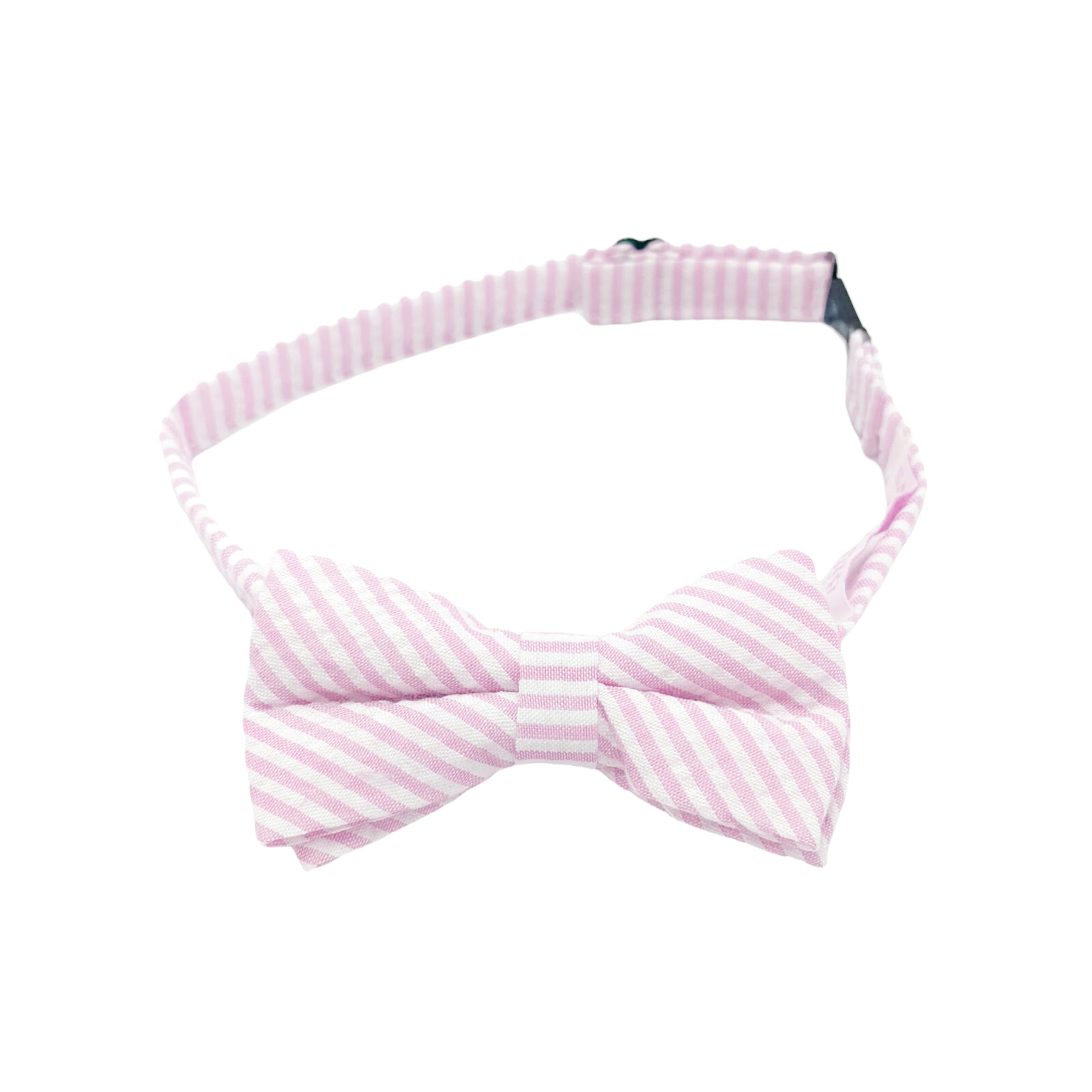 Seersucker Bow Tie, Pink