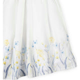 Organic Puff Sleeve Sateen Party Dress, White