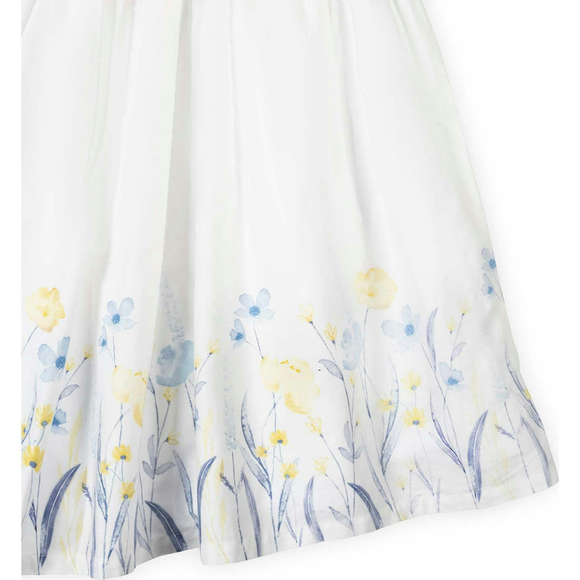 Organic Puff Sleeve Sateen Party Dress, White