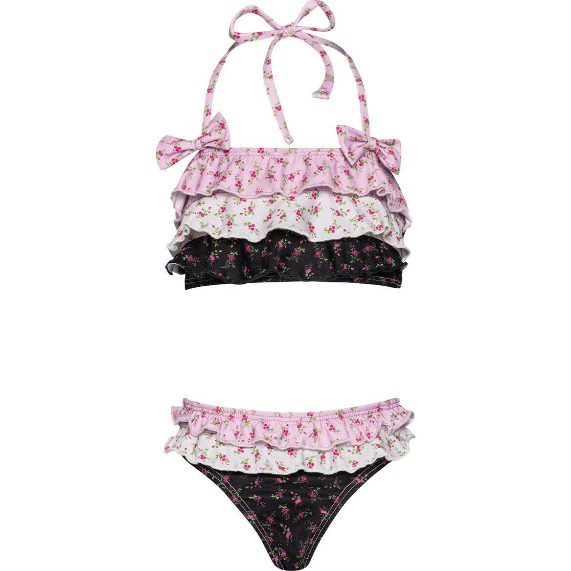Rosebud Ruffle Bow Bikini, Florals