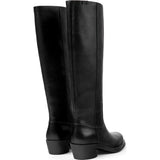 Women's Bonnie Leather Boots, Black