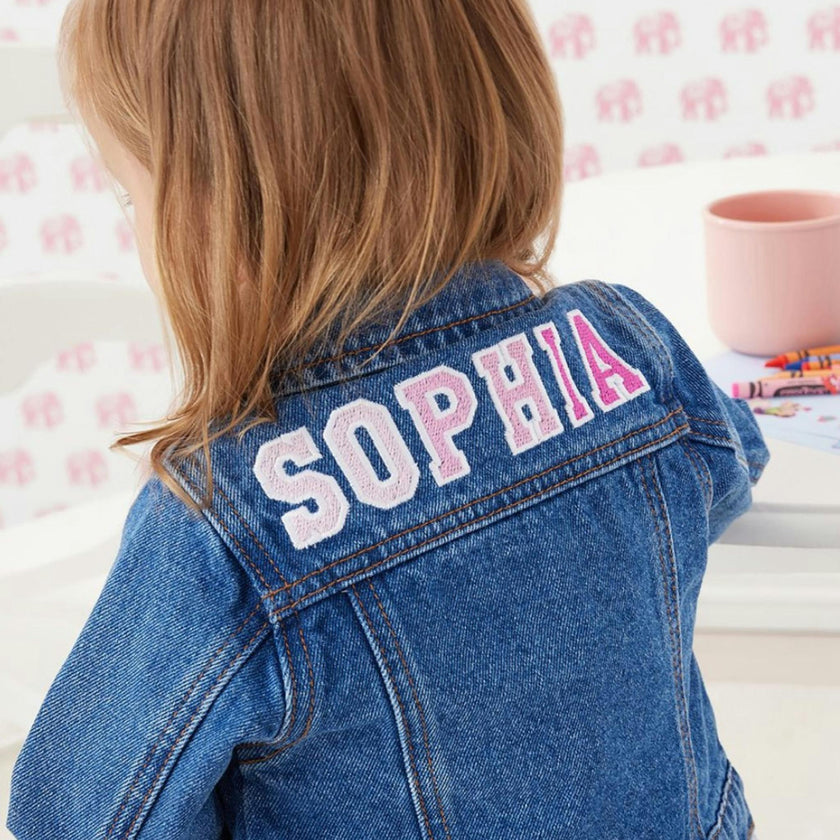 Custom Embroidered Washed Denim Jacket