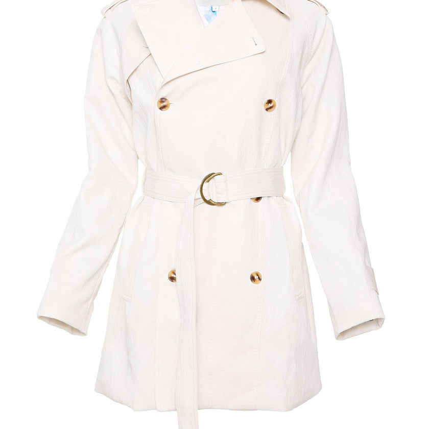 Linden Trench Coat in Blue Bouquet