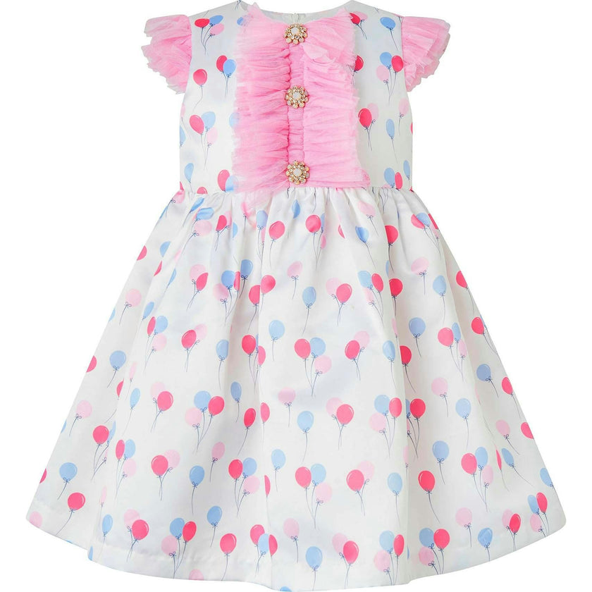 Balloon Ruffle Front Dress