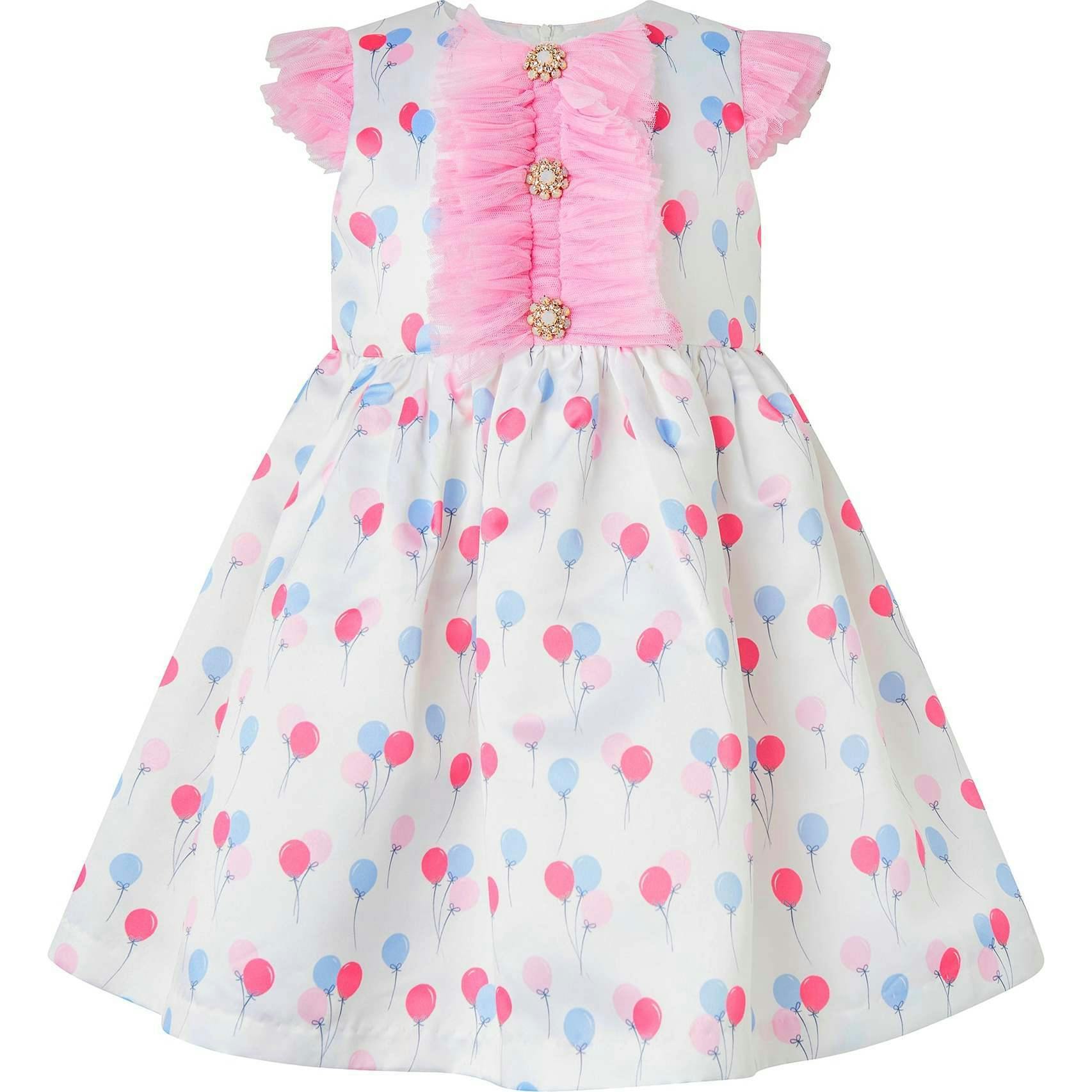 Balloon Ruffle Front Dress