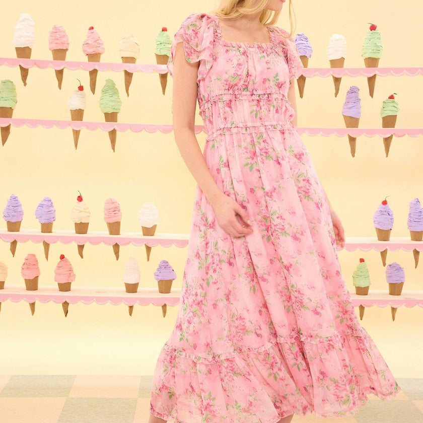 Juliana Dress in Rose Trance