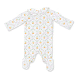 Pretty Pumpkin Trellis - Smocked Peter Pan Snap Footie