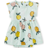 Printed Cap Sleeve Bodysuit Dress, Green
