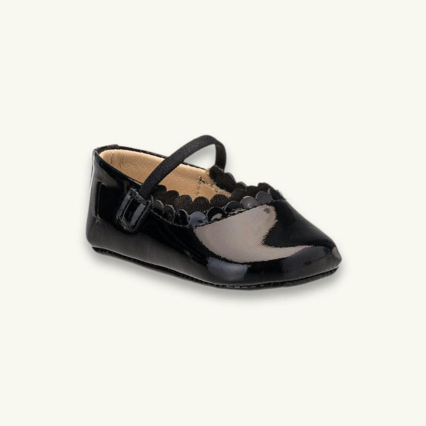 Ava Baby Ballet Flat | Black Patent Leather