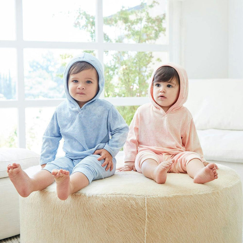 Stripe Marble Rib Hoodie and Legging Set