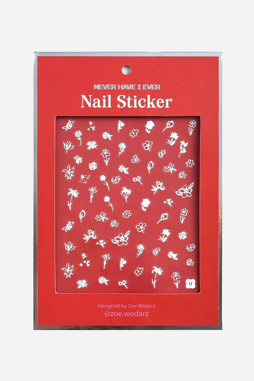Nail Sticker by Zoe Wodarz - Flower White