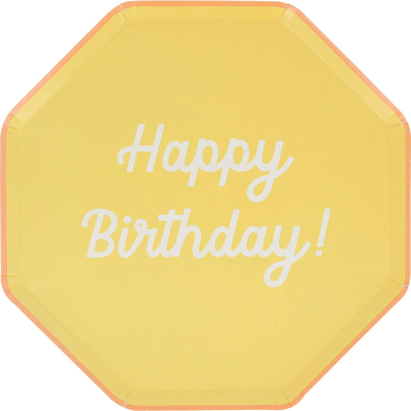 Mixed Happy Birthday Side Plates